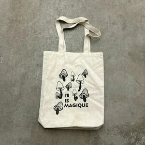 Mushroom magic canvas tote bag